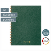 Notizbuch Premium Wire | A5, punktiert, dunkelgrün